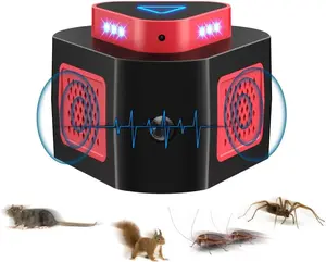 Ultrasonic Mouse Repellent Plug In 360° Pest Control | 4 Modes + Flash Light | Fast Rodent & Mice Eliminator for Home, Garage, Attic, Basement electronic pest repellent snake garden lawn insect roach dual